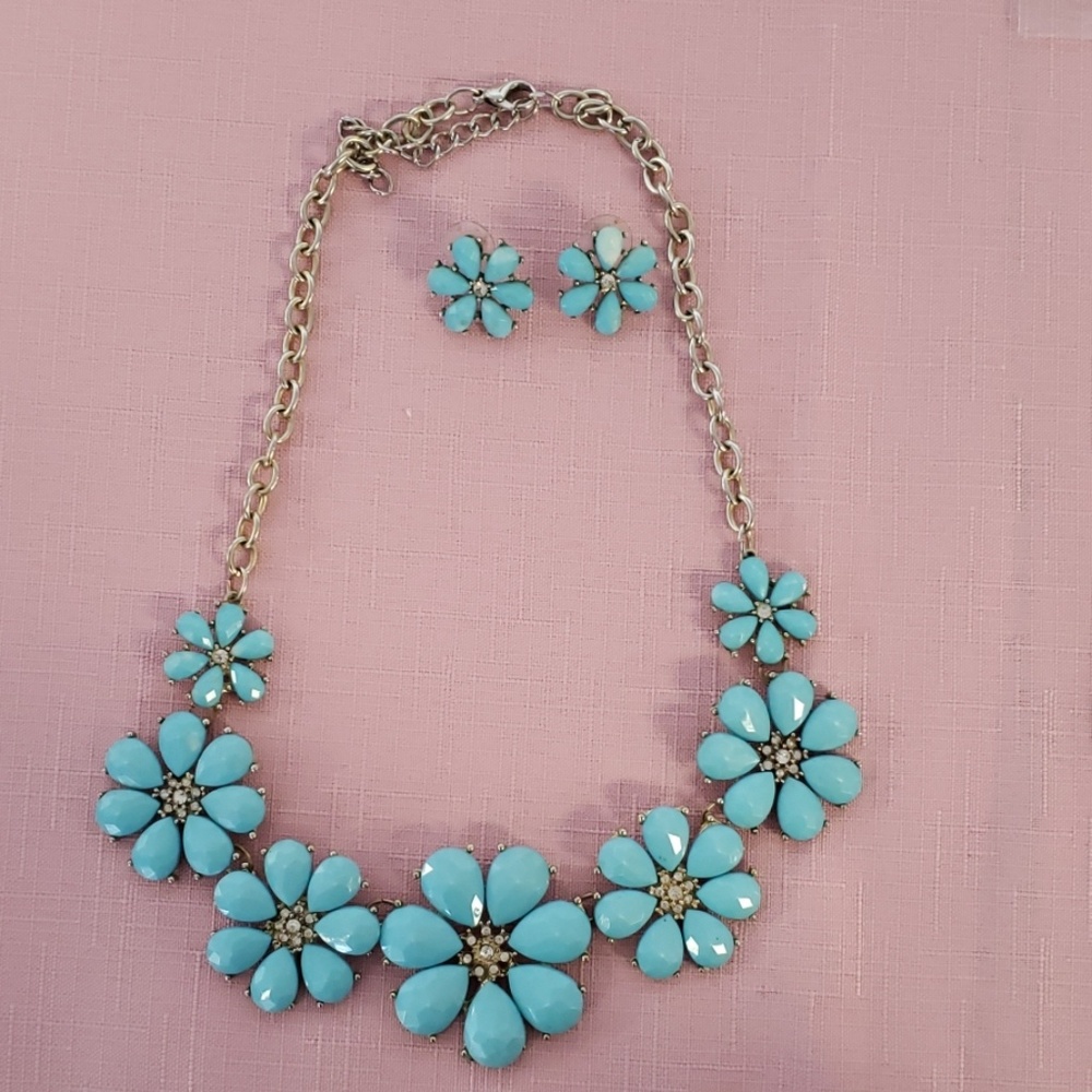 set of necklace and earrings